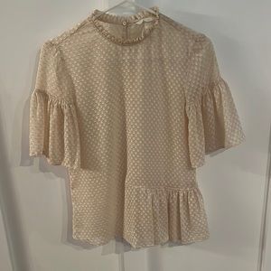Sheer cream blouse